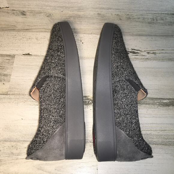 Fitflop Rally EO1 Merino Wool Mix Slip on Skate Sneaker Womens 10 Grey Loafer - Picture 6 of 10